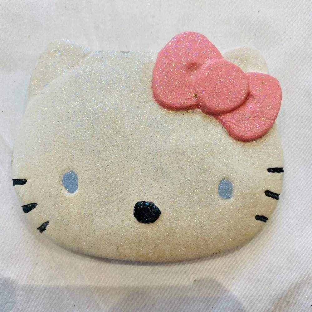 Hello Kitty Trinket box HAND PAINTED! SPARKLY FACE